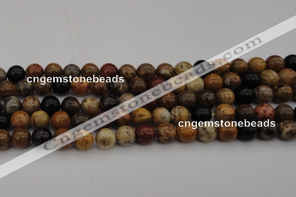 CWJ289 15.5 inches 14mm round wood jasper gemstone beads wholesale