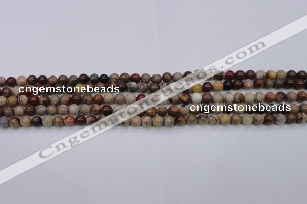 CWJ400 15.5 inches 4mm round wood jasper gemstone beads wholesale