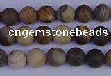 CWJ411 15.5 inches 6mm round matte wood jasper beads wholesale