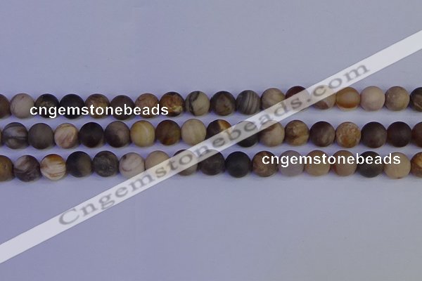 CWJ413 15.5 inches 10mm round matte wood jasper beads wholesale