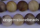 CWJ415 15.5 inches 14mm round matte wood jasper beads wholesale