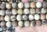 CWJ445 15.5 inches 14mm round matte wood jasper beads wholesale