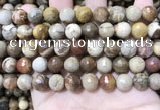 CWJ453 15.5 inches 10mm faceted round wood jasper beads wholesale