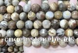 CWJ454 15.5 inches 12mm faceted round wood jasper beads wholesale