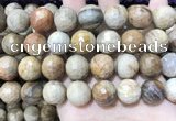 CWJ456 15.5 inches 16mm faceted round wood jasper beads wholesale