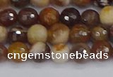 CWJ476 15.5 inches 6mm faceted round wood jasper gemstone beads