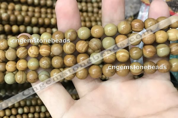 CWJ512 15.5 inches 8mm round wooden jasper beads wholesale