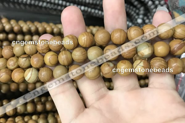 CWJ513 15.5 inches 10mm round wooden jasper beads wholesale