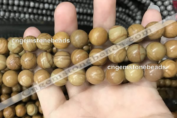 CWJ515 15.5 inches 14mm round wooden jasper beads wholesale