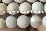 CWJ521 15.5 inches 6mm round matte wooden jasper beads wholesale