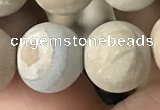 CWJ525 15.5 inches 14mm round matte wooden jasper beads wholesale