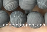 CWJ560 15.5 inches 12mm round matte coffee wood jasper beads wholesale