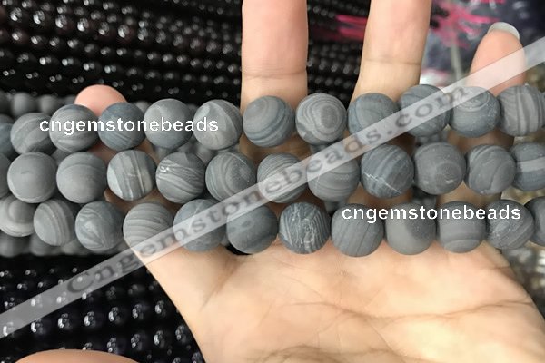 CWJ560 15.5 inches 12mm round matte coffee wood jasper beads wholesale