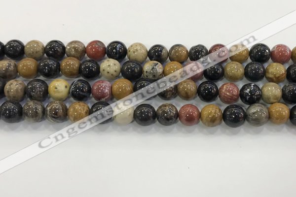 CWJ582 15.5 inches 9mm round wooden jasper beads wholesale