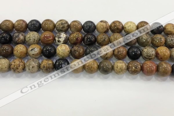 CWJ583 15.5 inches 11mm round wooden jasper beads wholesale