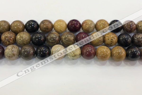 CWJ585 15.5 inches 14mm round wooden jasper beads wholesale