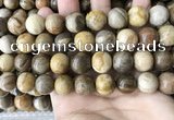 CWJ595 15.5 inches 14mm round wood jasper beads wholesale