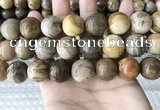 CWJ597 15.5 inches 18mm round wood jasper beads wholesale