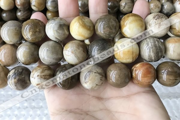 CWJ597 15.5 inches 18mm round wood jasper beads wholesale