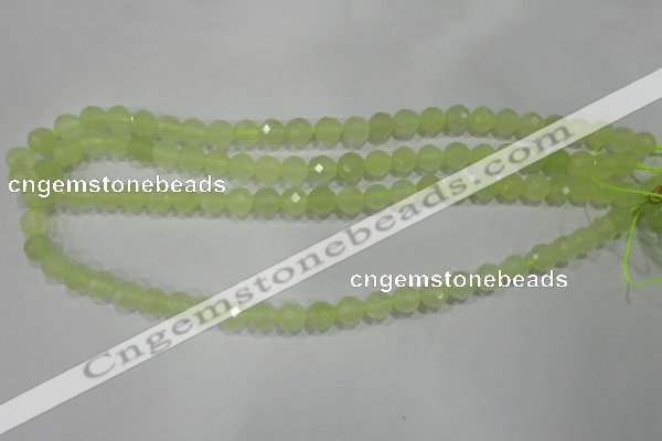 CXJ162 15.5 inches 8mm faceted round New jade beads wholesale