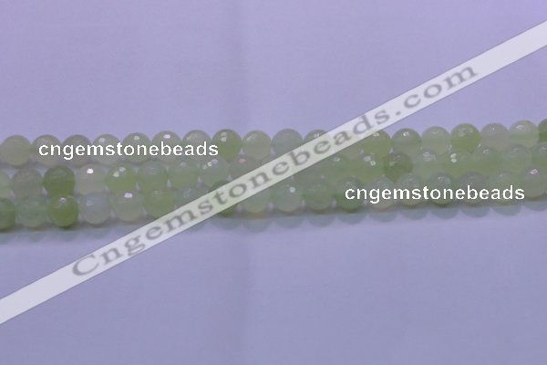 CXJ220 15.5 inches 10mm faceted round New jade beads wholesale