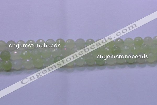 CXJ221 15.5 inches 12mm faceted round New jade beads wholesale