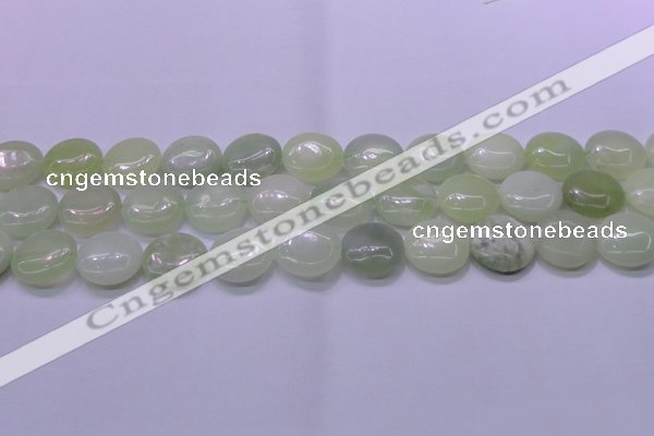 CXJ226 15.5 inches 18mm flat round New jade beads wholesale