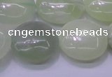 CXJ228 15.5 inches 25mm flat round New jade beads wholesale