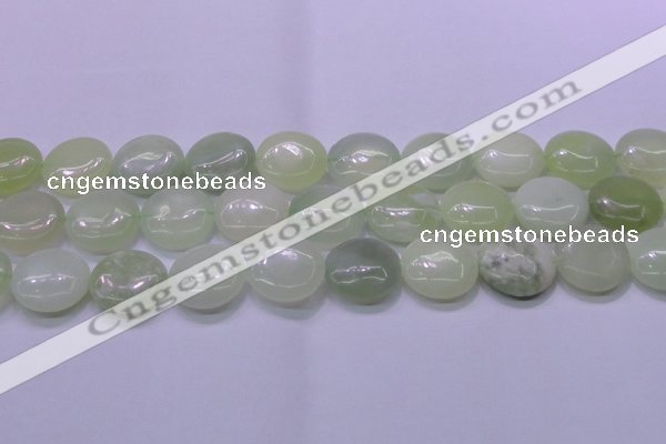 CXJ228 15.5 inches 25mm flat round New jade beads wholesale