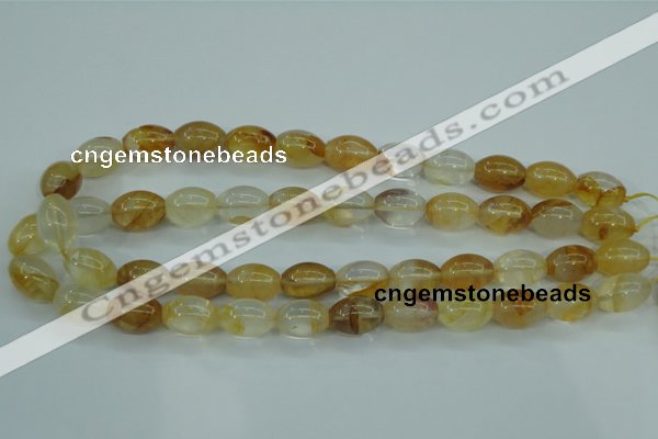 CYC120 15.5 inches 12*16mm rice yellow crystal quartz beads