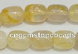 CYC15 15.5 inches 14*17mm drum yellow crystal quartz beads