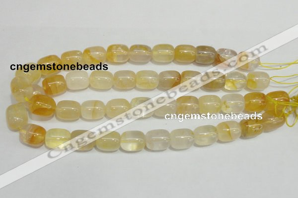 CYC15 15.5 inches 14*17mm drum yellow crystal quartz beads