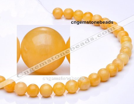 CYJ01 16 inches 4mm round yellow jade gemstone beads Wholesale