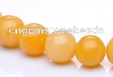 CYJ03 16 inches 8mm round yellow jade gemstone beads Wholesale