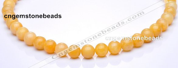 CYJ04 16 inches 10mm round yellow jade gemstone beads Wholesale