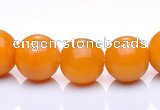 CYJ09 16 inches 4mm round yellow jade gemstone beads Wholesale