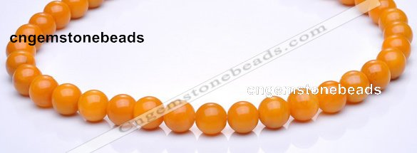 CYJ11 16 inches 8mm round yellow jade gemstone beads Wholesale