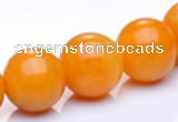 CYJ17 18mm round 16 inches yellow jade gemstone beads Wholesale