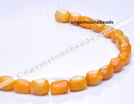 CYJ18 10*14mm irregular yellow jade gemstone beads Wholesale