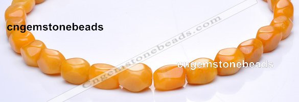 CYJ19 13*18mm irregular yellow jade gemstone beads Wholesale