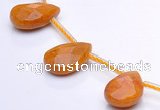 CYJ24 9*13mm faceted teardrop yellow jade beads Wholesale