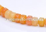 CYJ25 5*6mm rondelle yellow jade gemstone beads Wholesale