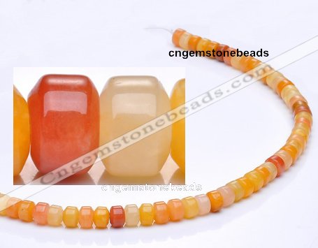 CYJ25 5*6mm rondelle yellow jade gemstone beads Wholesale