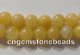 CYJ252 15.5 inches 8mm round yellow jade beads wholesale