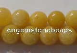 CYJ254 15.5 inches 12mm round yellow jade beads wholesale