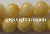 CYJ256 15.5 inches 16mm round yellow jade beads wholesale