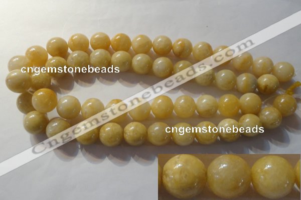 CYJ256 15.5 inches 16mm round yellow jade beads wholesale