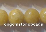 CYJ257 15.5 inches 18mm round yellow jade beads wholesale