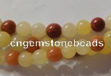 CYJ261 15.5 inches 6mm round mixed color yellow jade beads wholesale