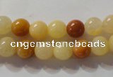 CYJ262 15.5 inches 8mm round mixed color yellow jade beads wholesale